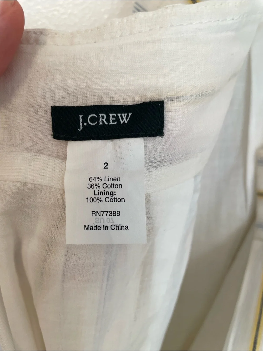 J. Crew Sylvan Striped Halter Midi Dress Linen Cotton Blend Ruffle size 2
